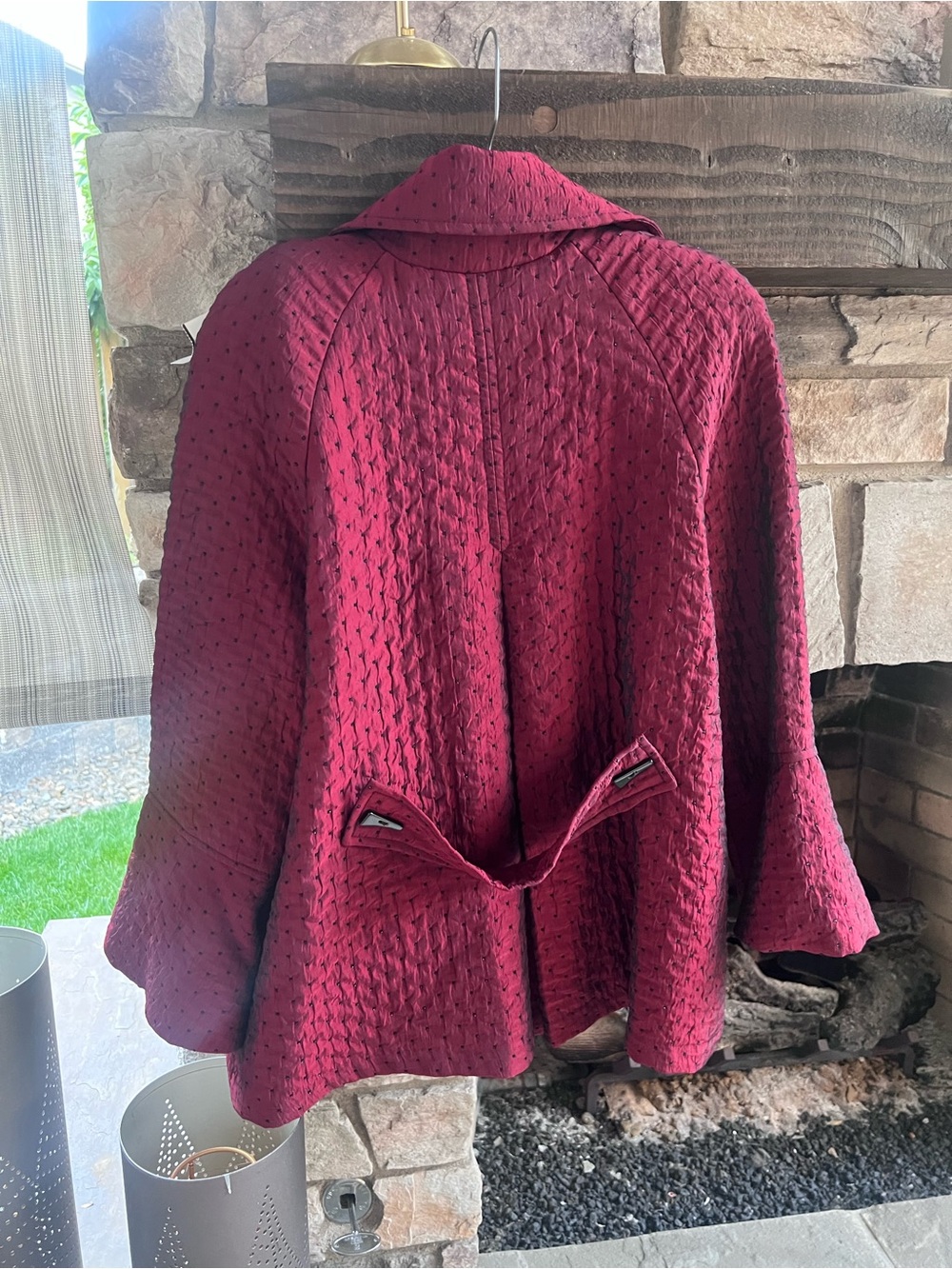 IC Collection Women’s Quilted Raspberry Jacket Medium - Picture 2 of 5